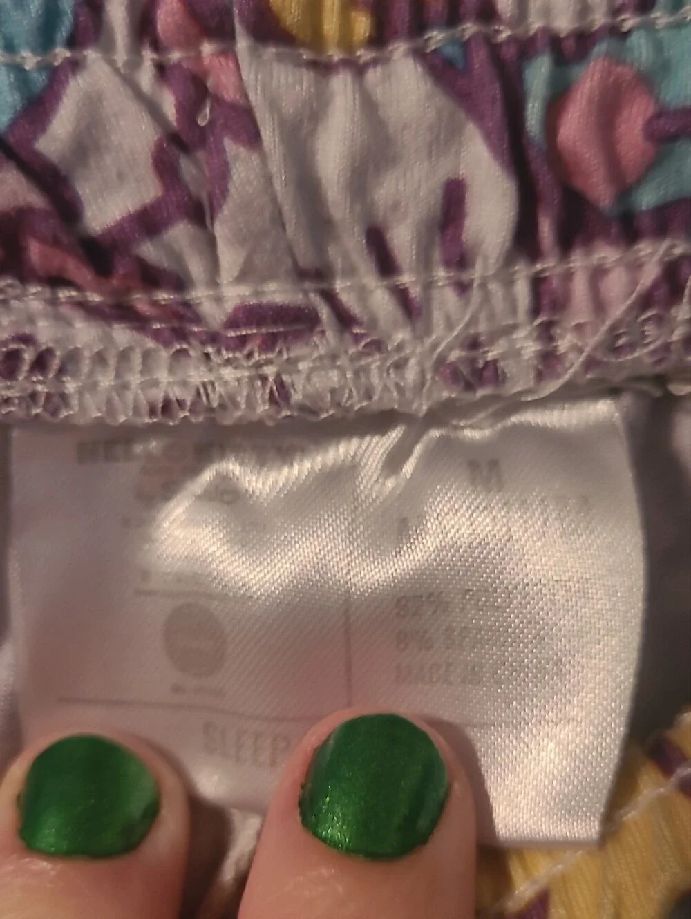 Hello Kitty Purple Multicolor Cartoon Print Lounge Pants M